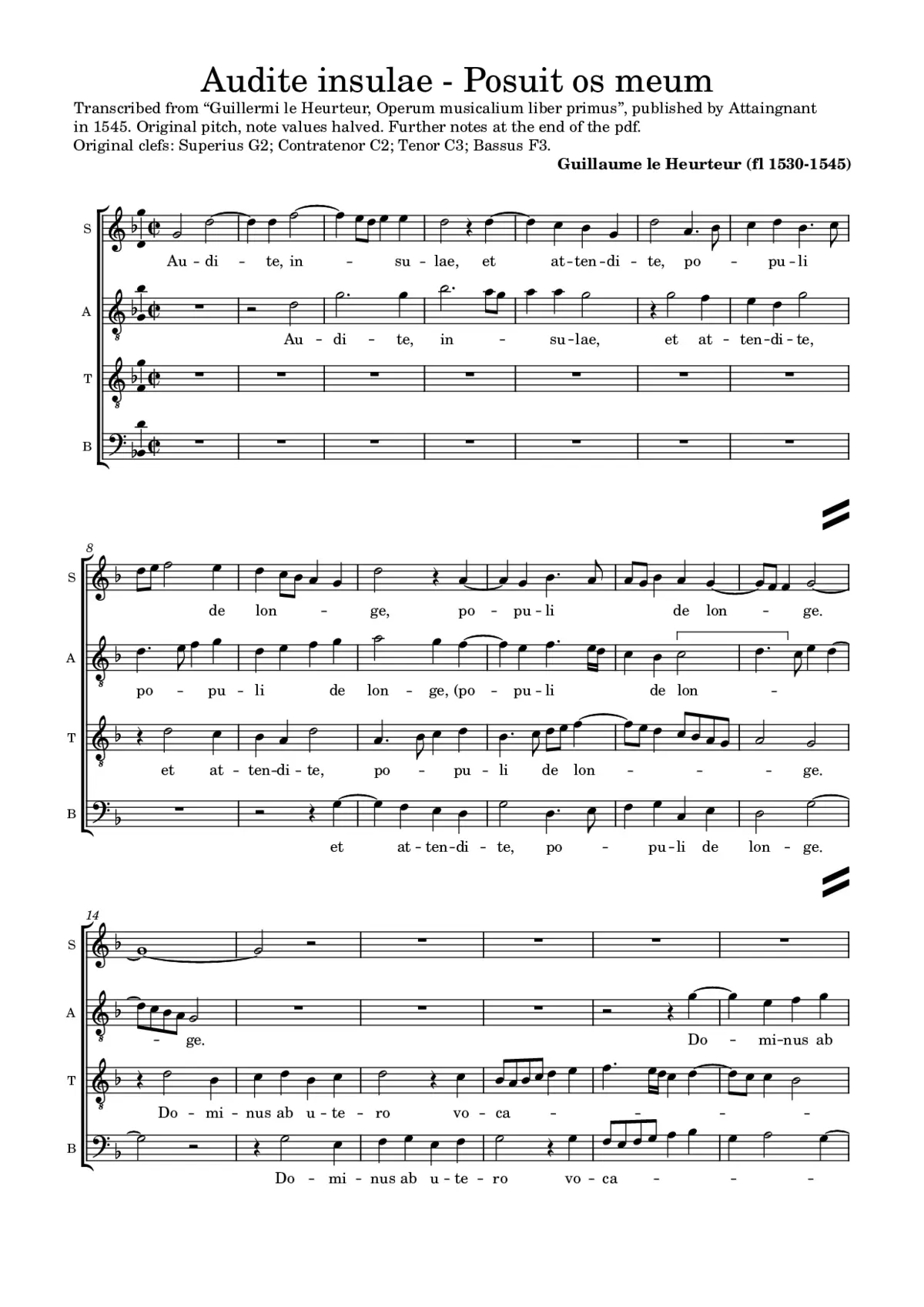 Audite insulae - Posuit os meum - Page 1