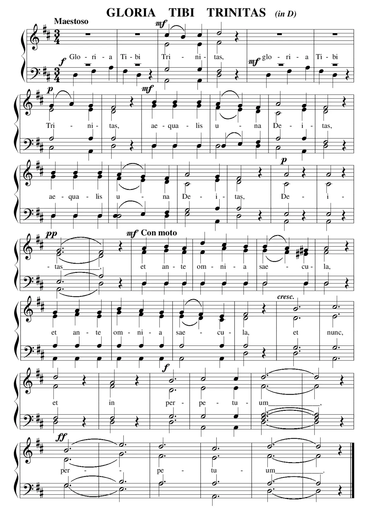 Gloria Tibi Trinitas - Page 1