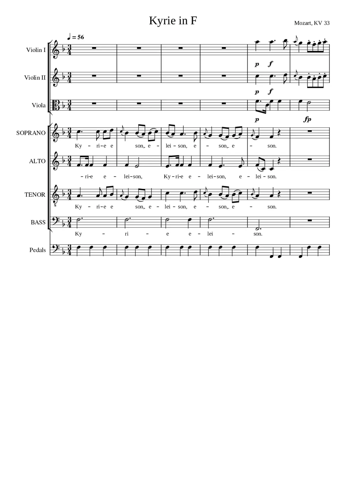 Kyrie in F major - Page 1