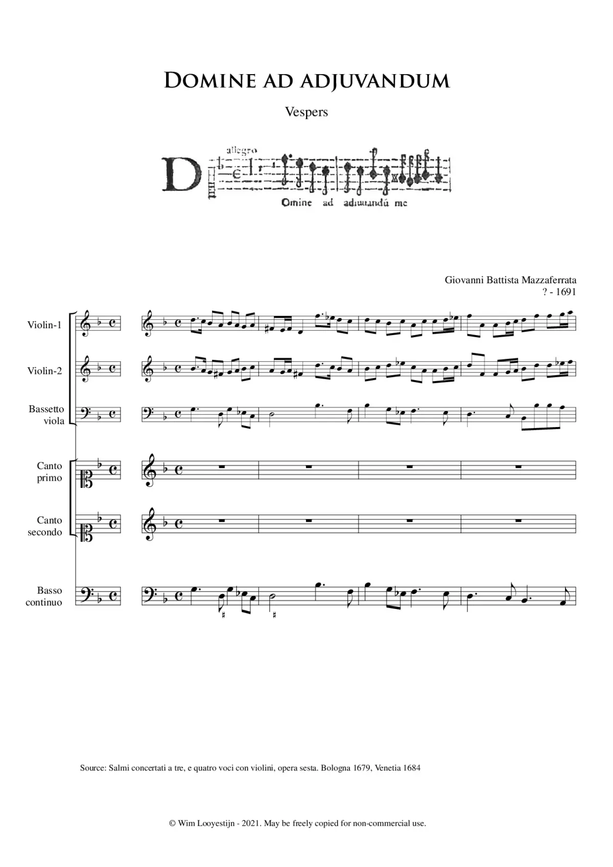 Domine ad adjuvandum - Page 1