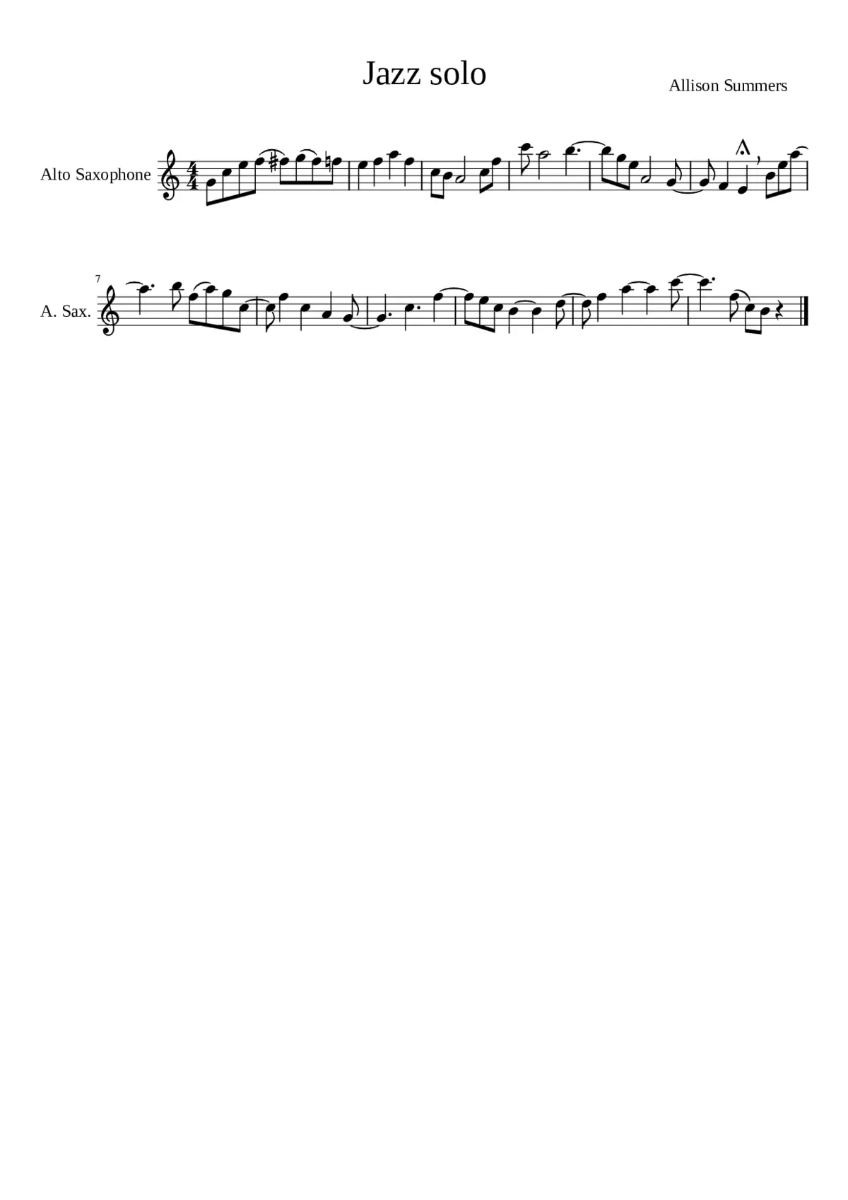 jazz melody - Page 1