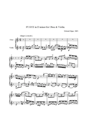Fugue in D minor for oboe and violin