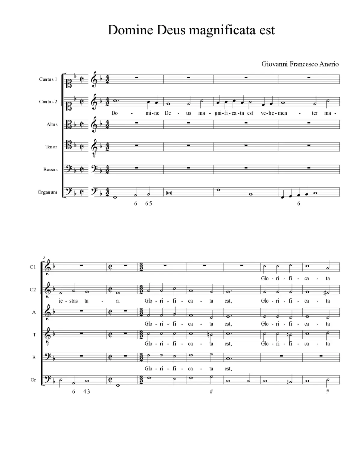 Domine Deus magnificata est - Page 1