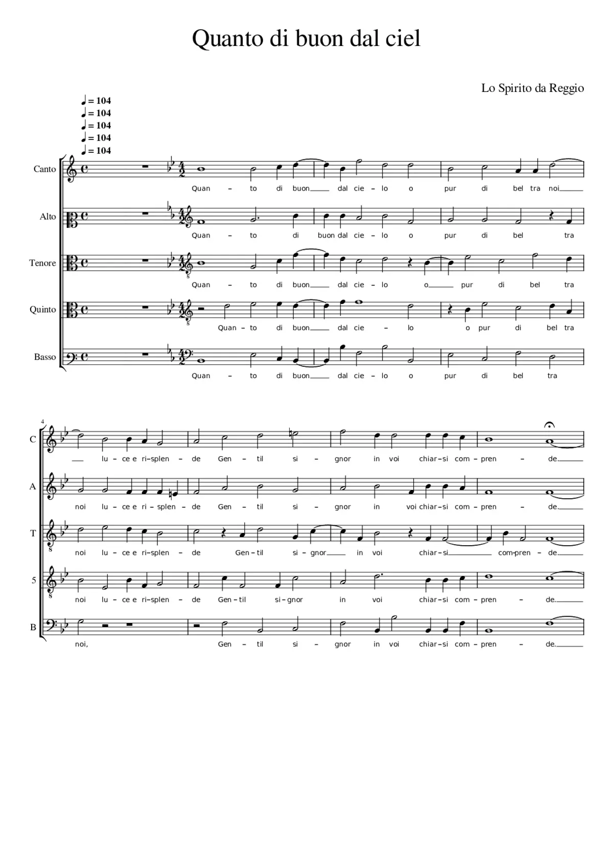 Quanto di buon dal ciel - Page 1