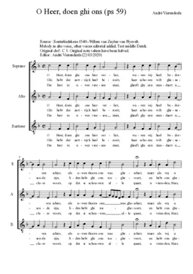 O Heer, doen ghi ons hier verliet