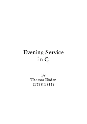 Evening Service in C