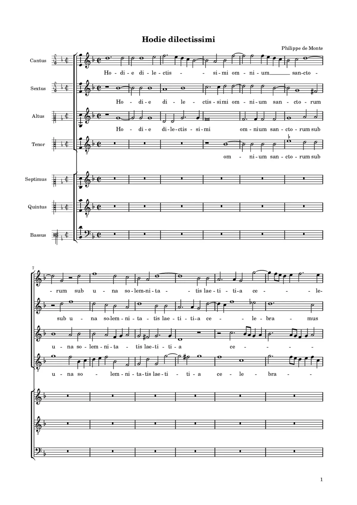 Hodie, dilectissimi, omnium sanctorum - Page 1