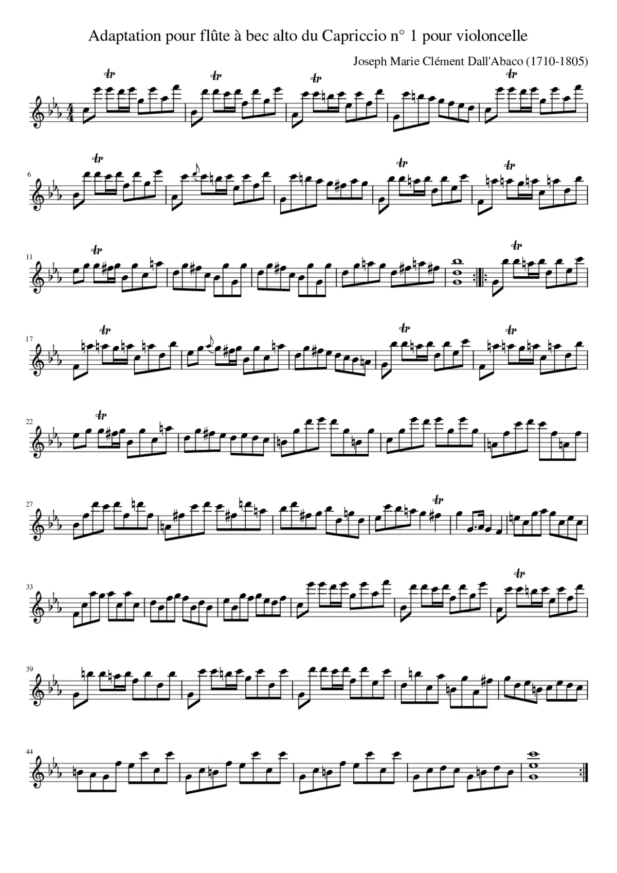 Capriccio n 1 pour violoncelle - Page 1