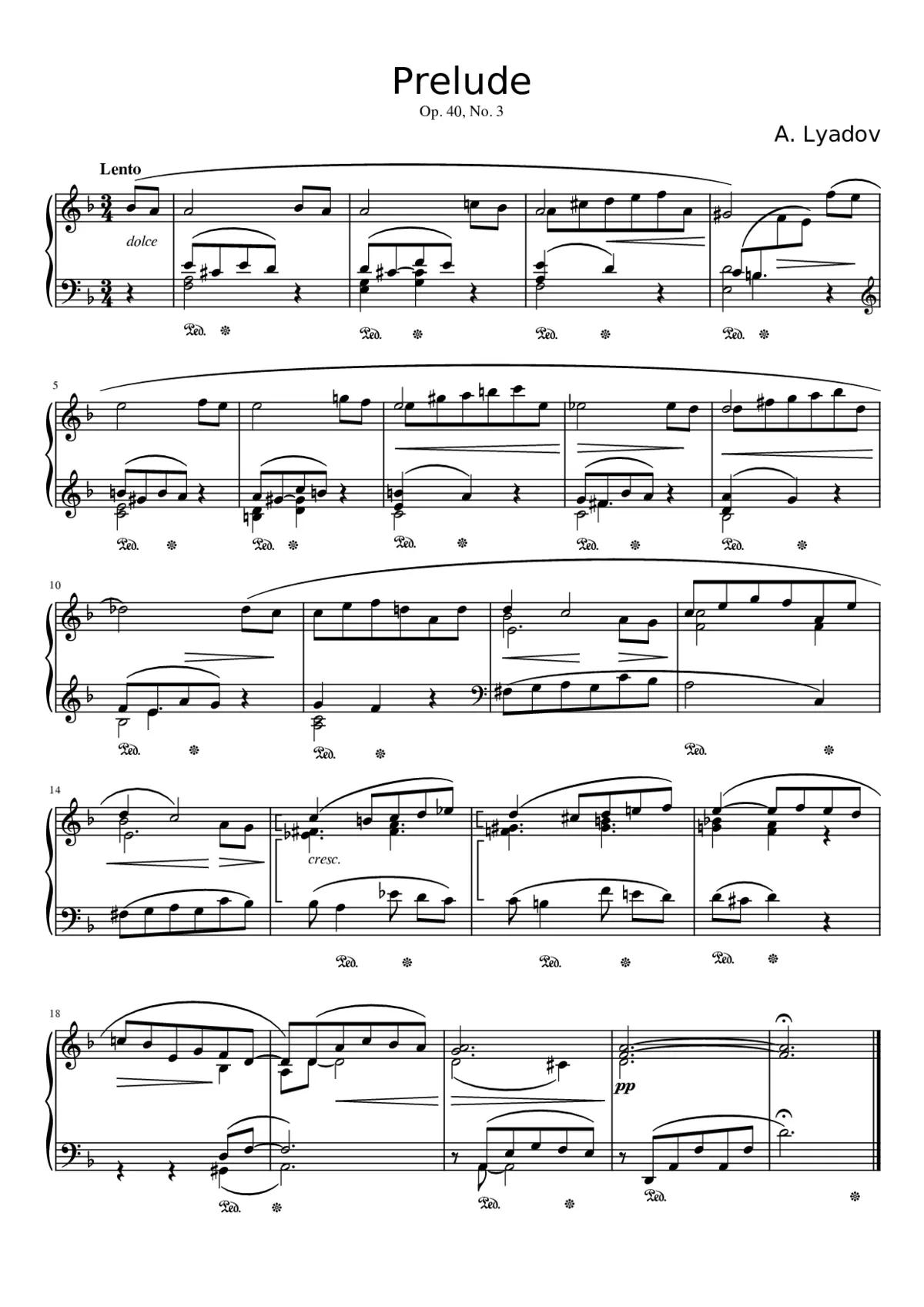Prelude Op. 40 No. 3 - Page 1