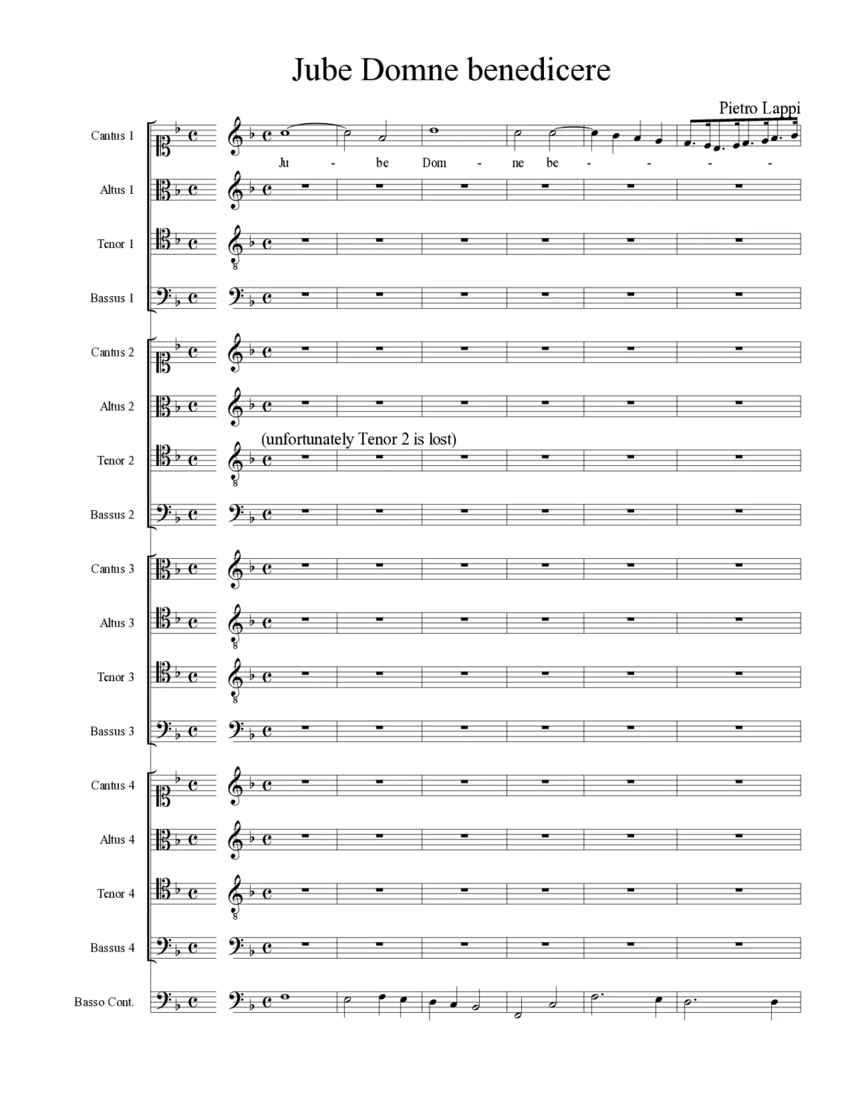 Jube Domne benedicere - Page 1