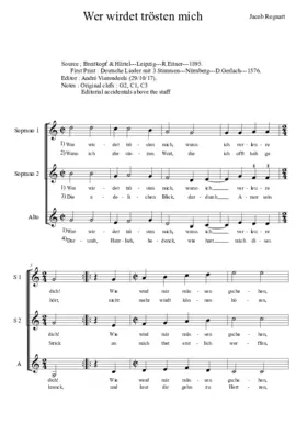 Wer wirdet trösten mich