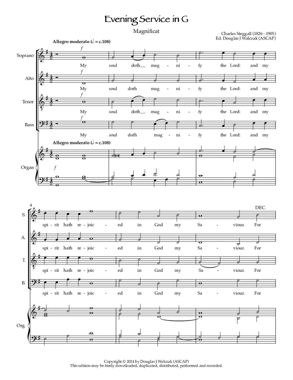 Evening service in G - Page 1
