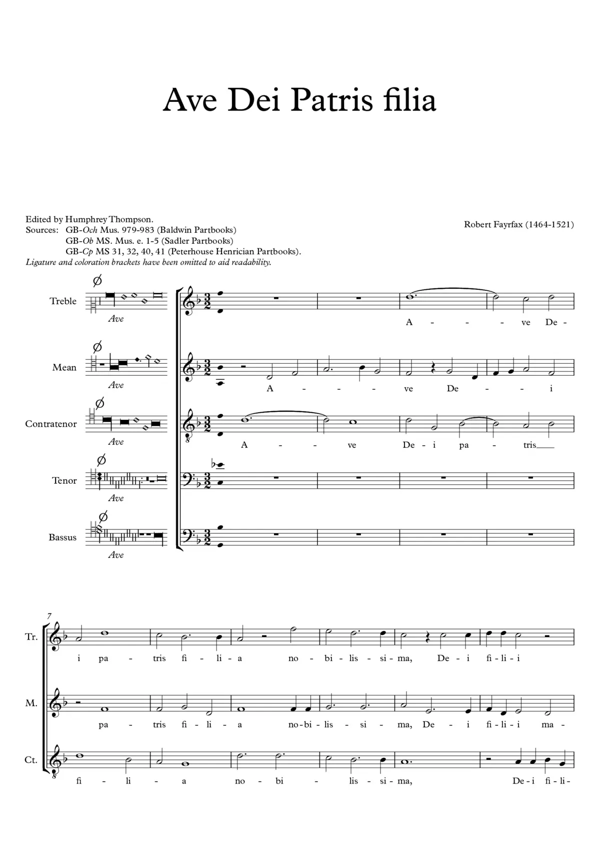 Ave Dei Patris Filia - Page 1