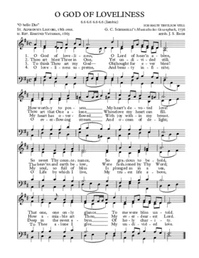O God of Loveliness, BWV 466