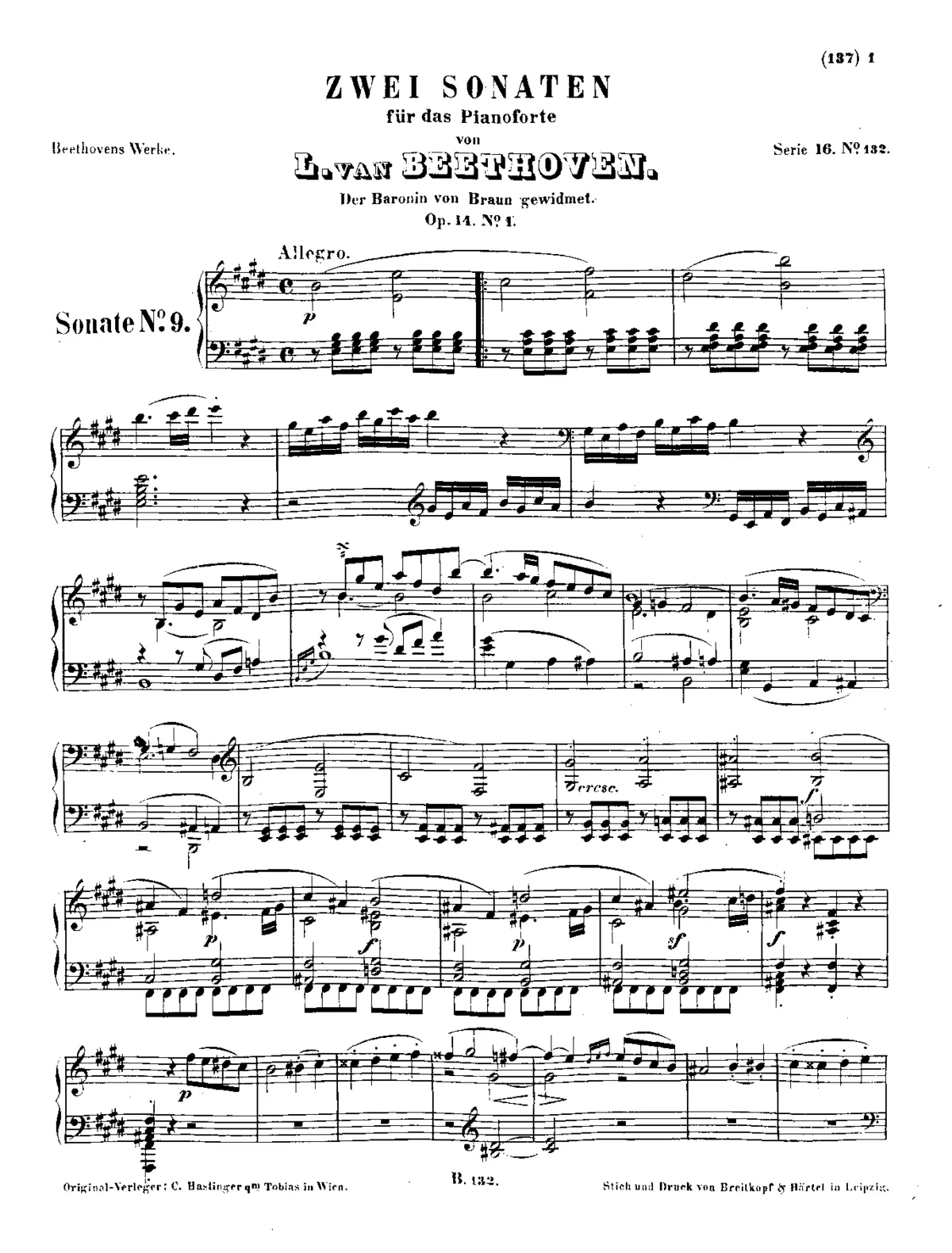 Piano Sonata No.9 - Page 1