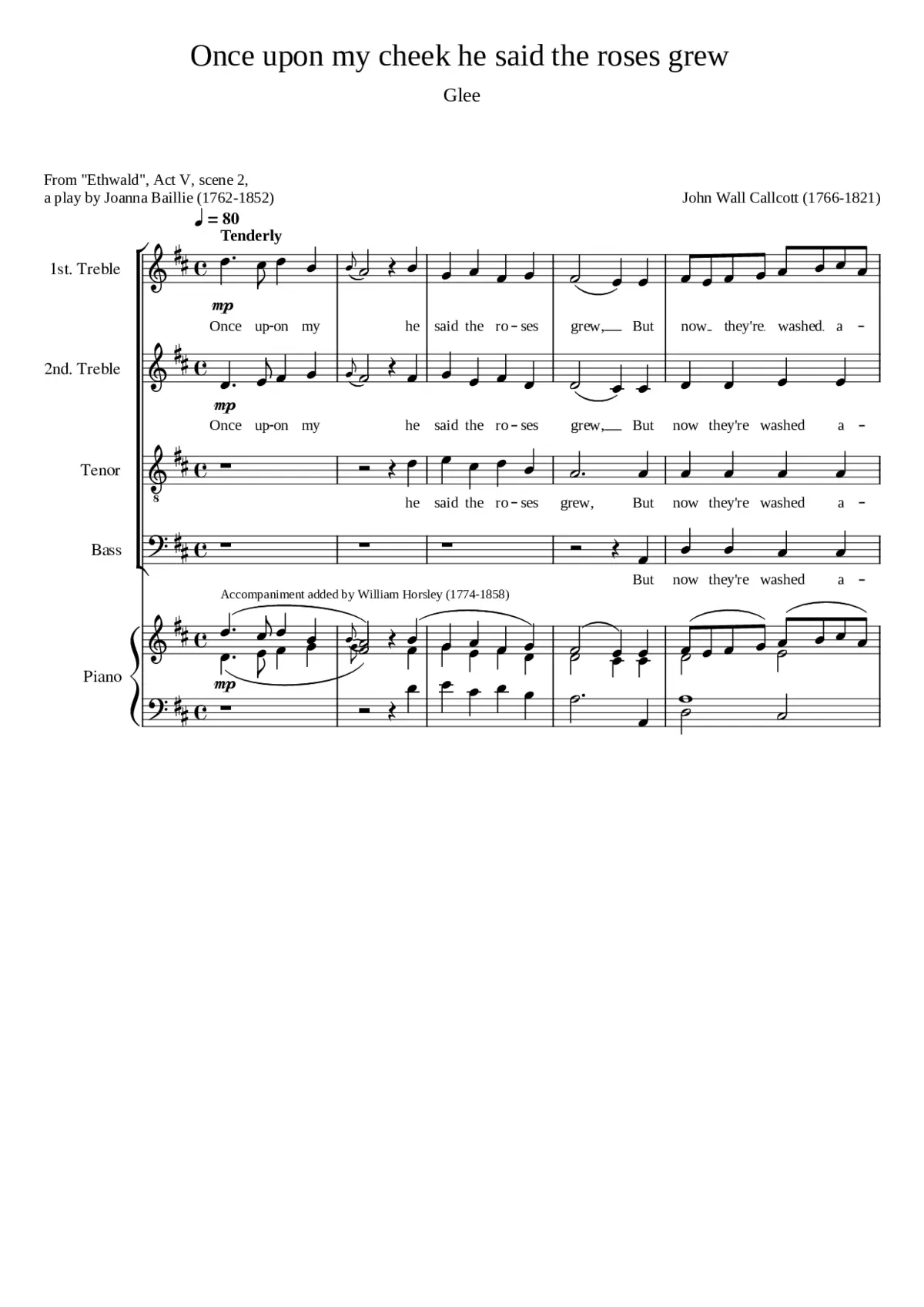 Once upon my cheek he said the roses grew - Page 1