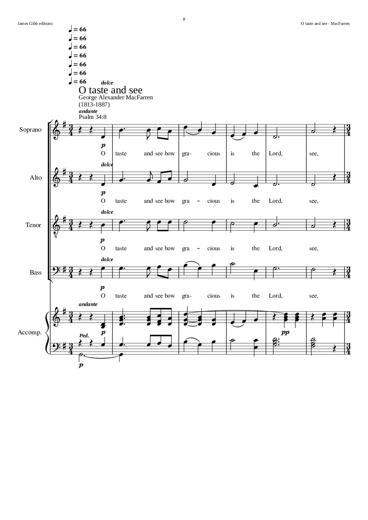 O taste and see - Page 1