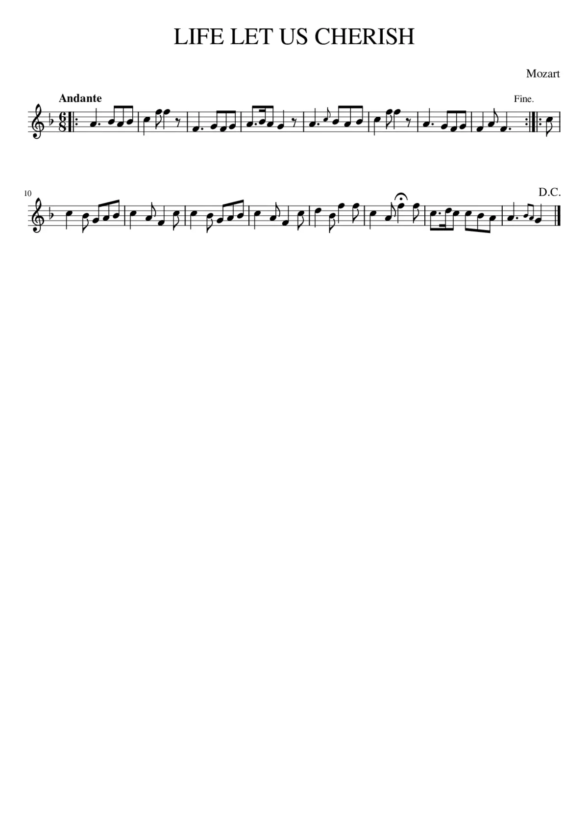 LIFE LET US CHERISH - Page 1