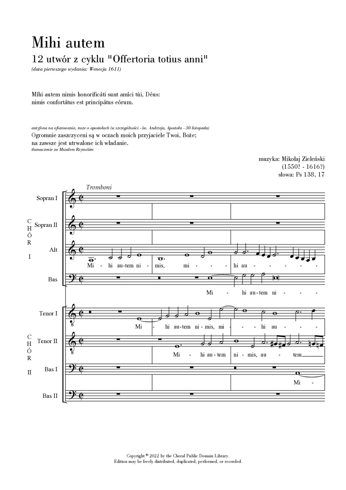 Mihi autem - Page 1