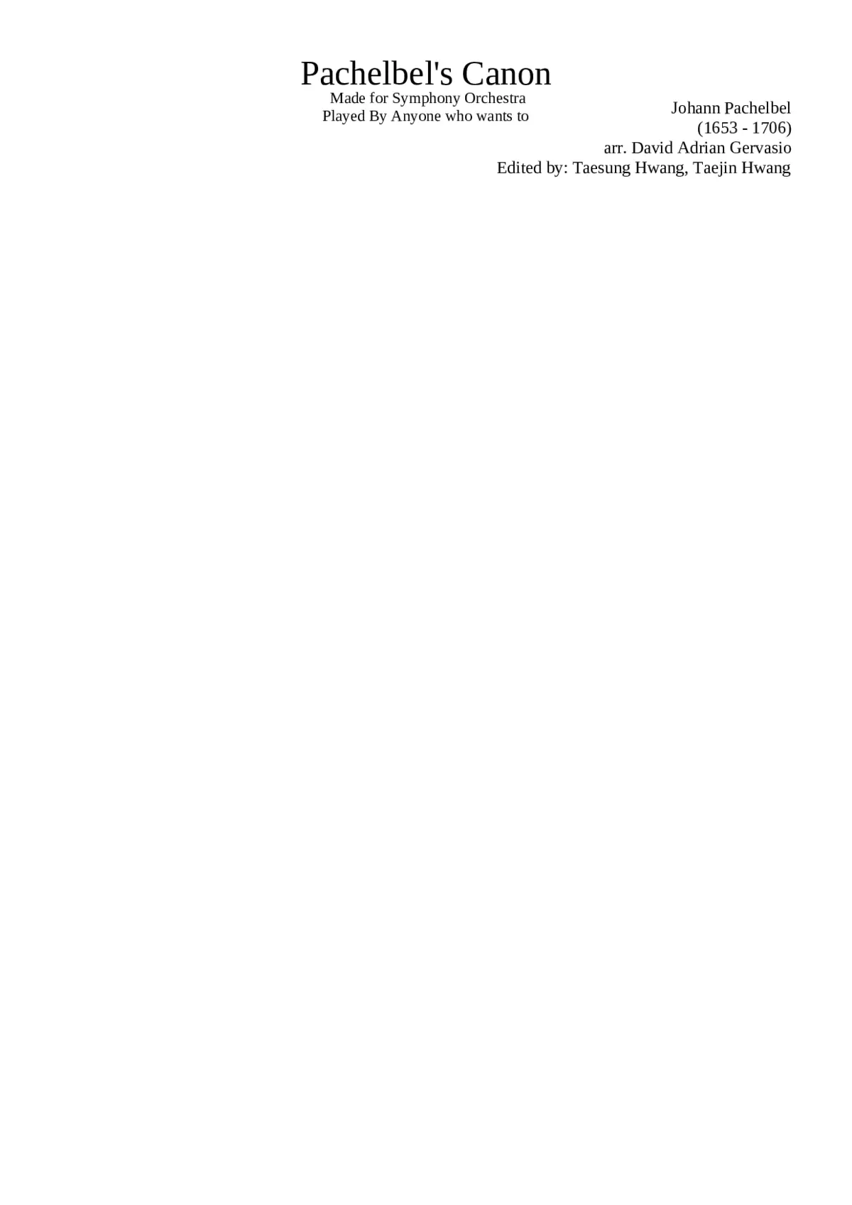 Canon and Gigue in D major P.37 - Page 1