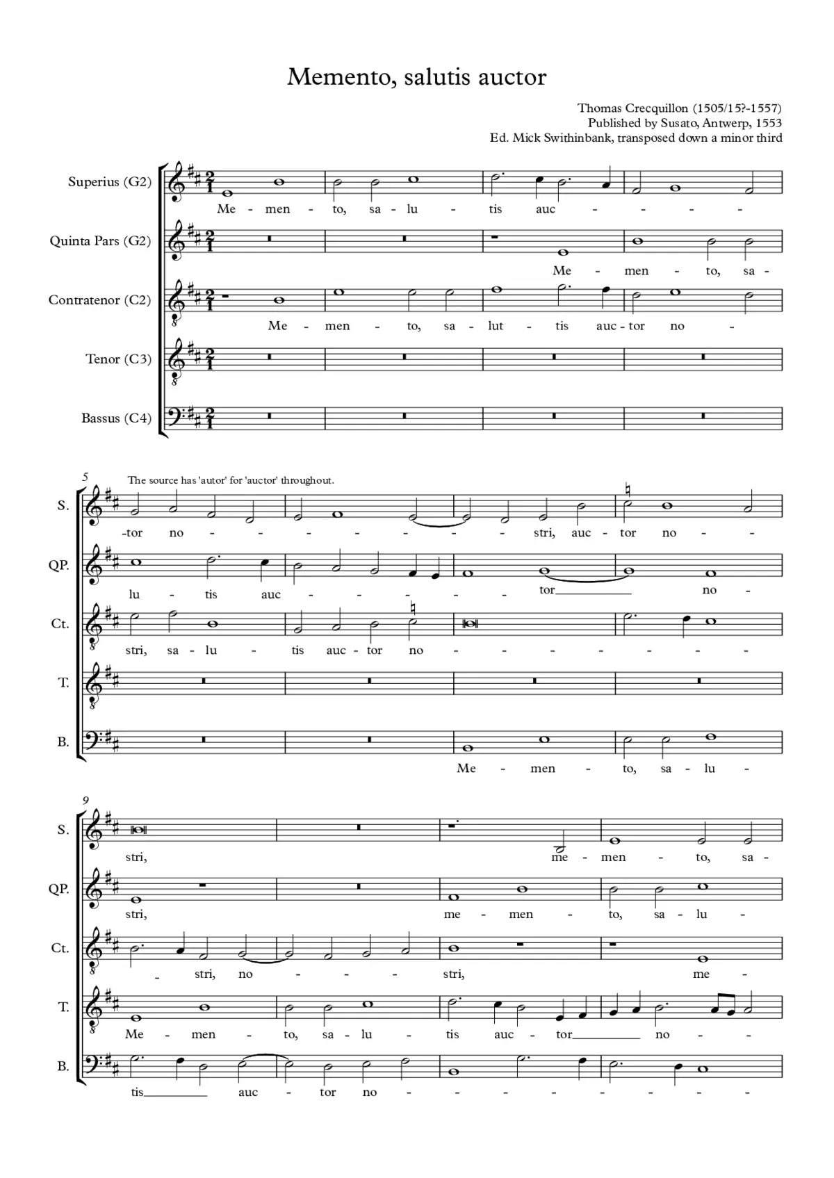 Memento, salutis auctor - Page 1