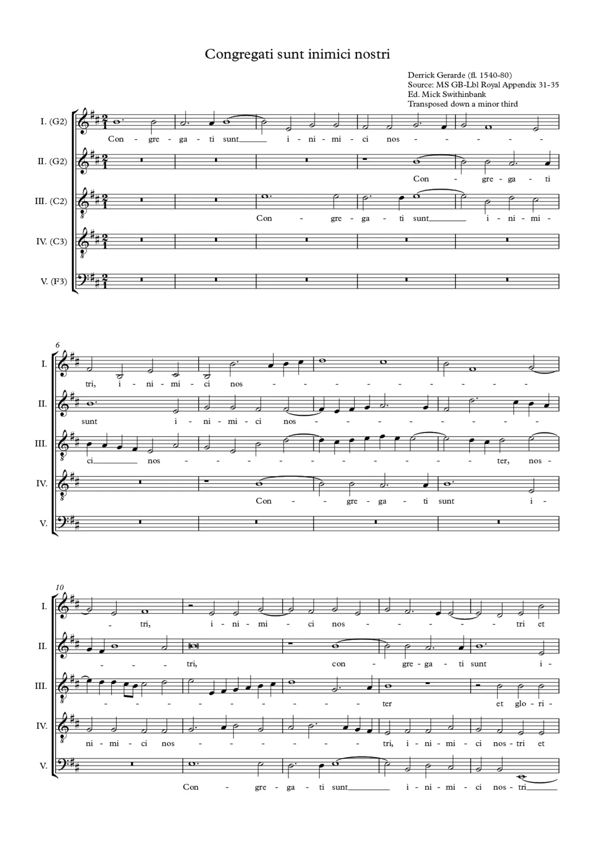 Congregati sunt inimici nostri - Page 1