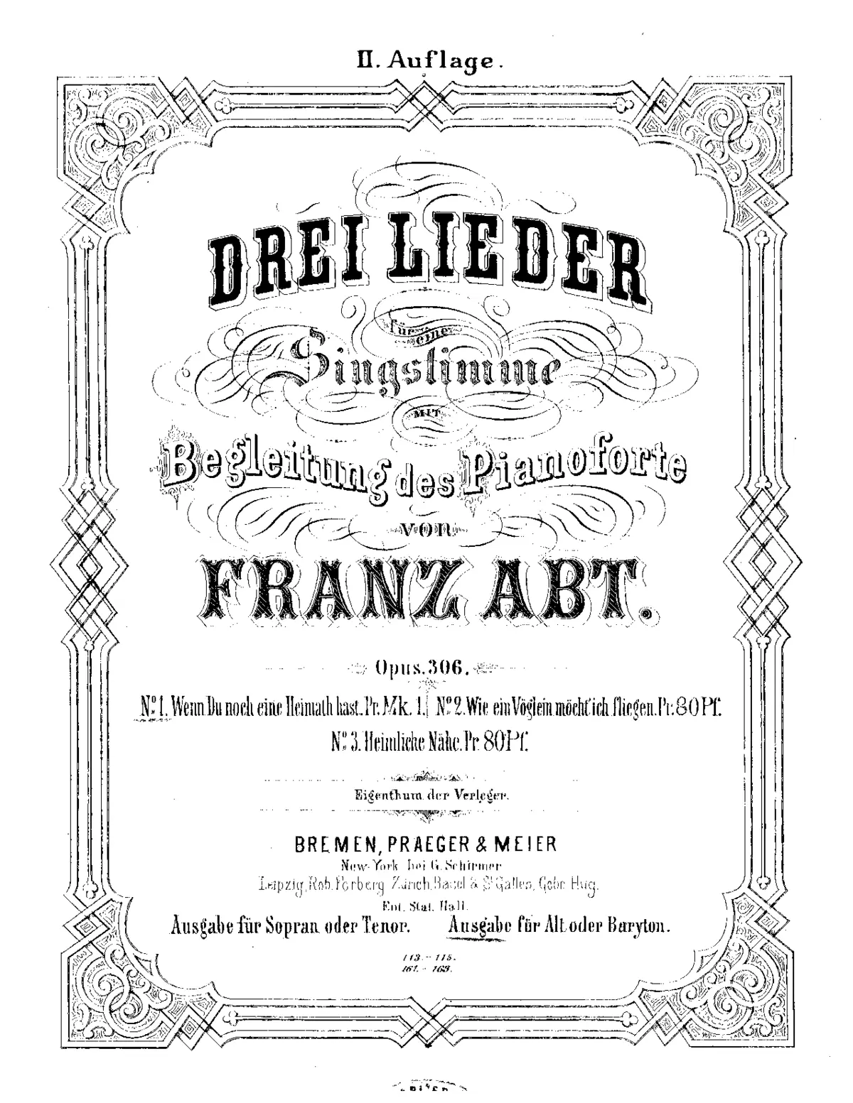 3 Lieder - Page 1