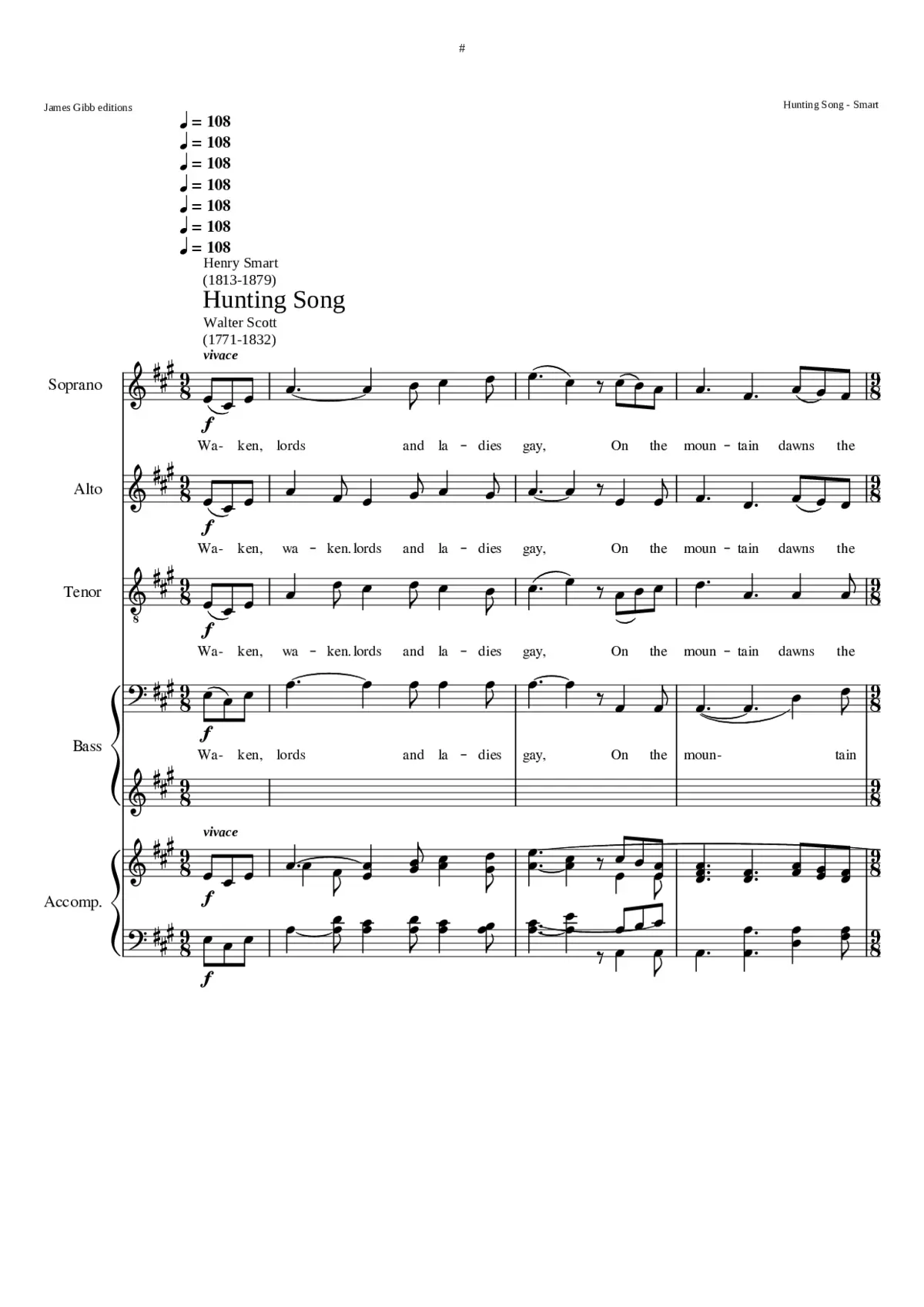 Hunting Song - Page 1