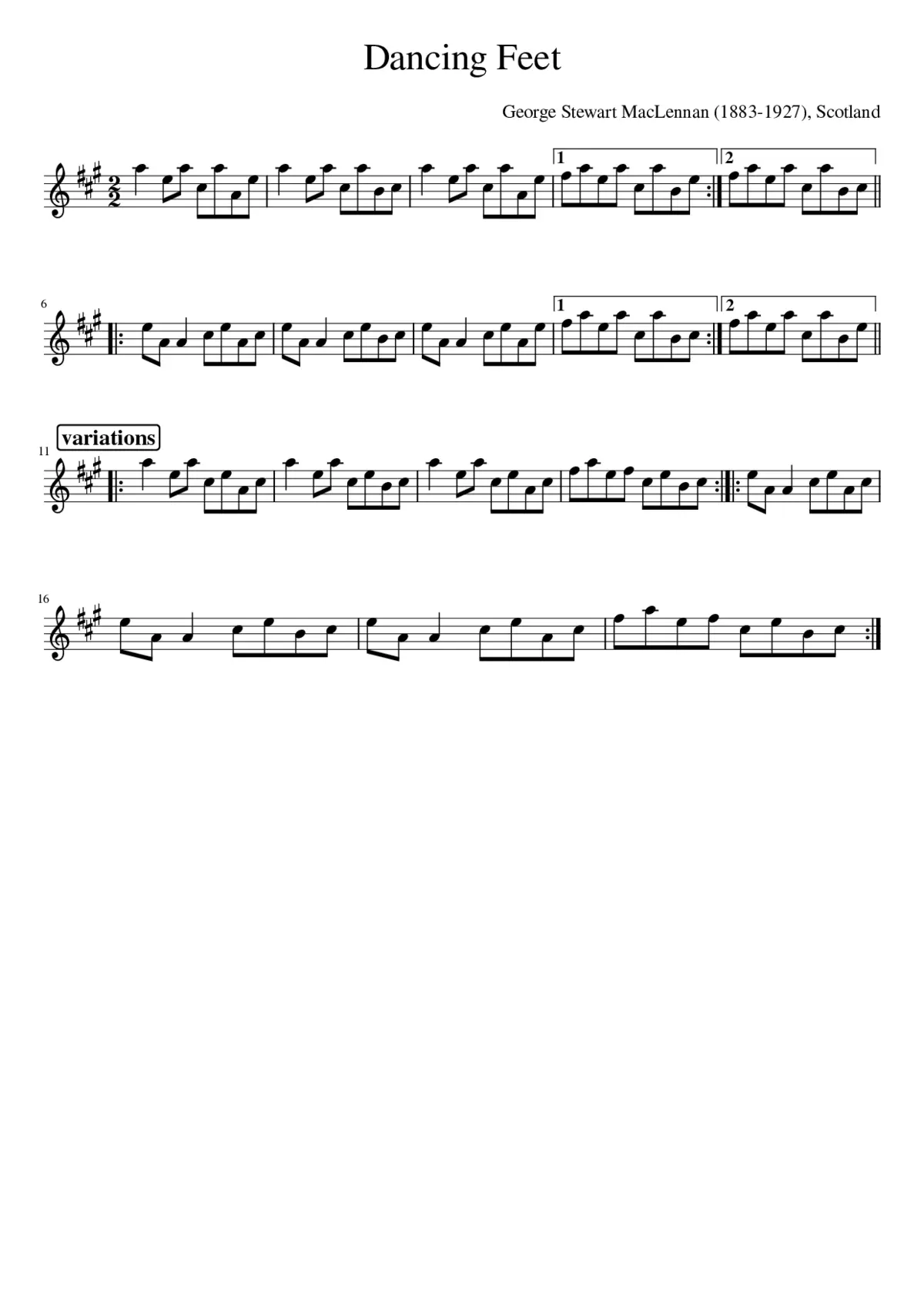 Dancing Feet - Page 1