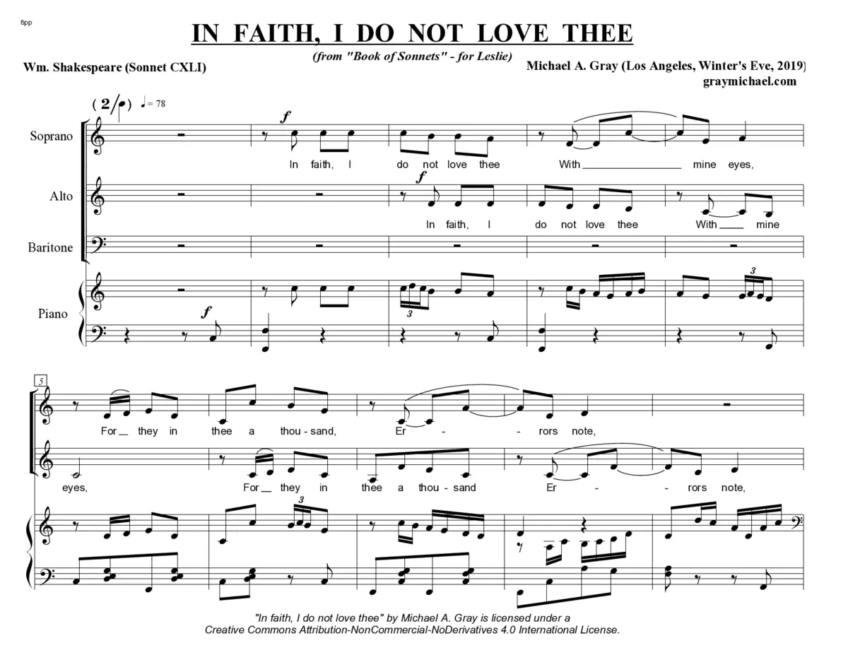 In faith, I do not love thee - Page 1