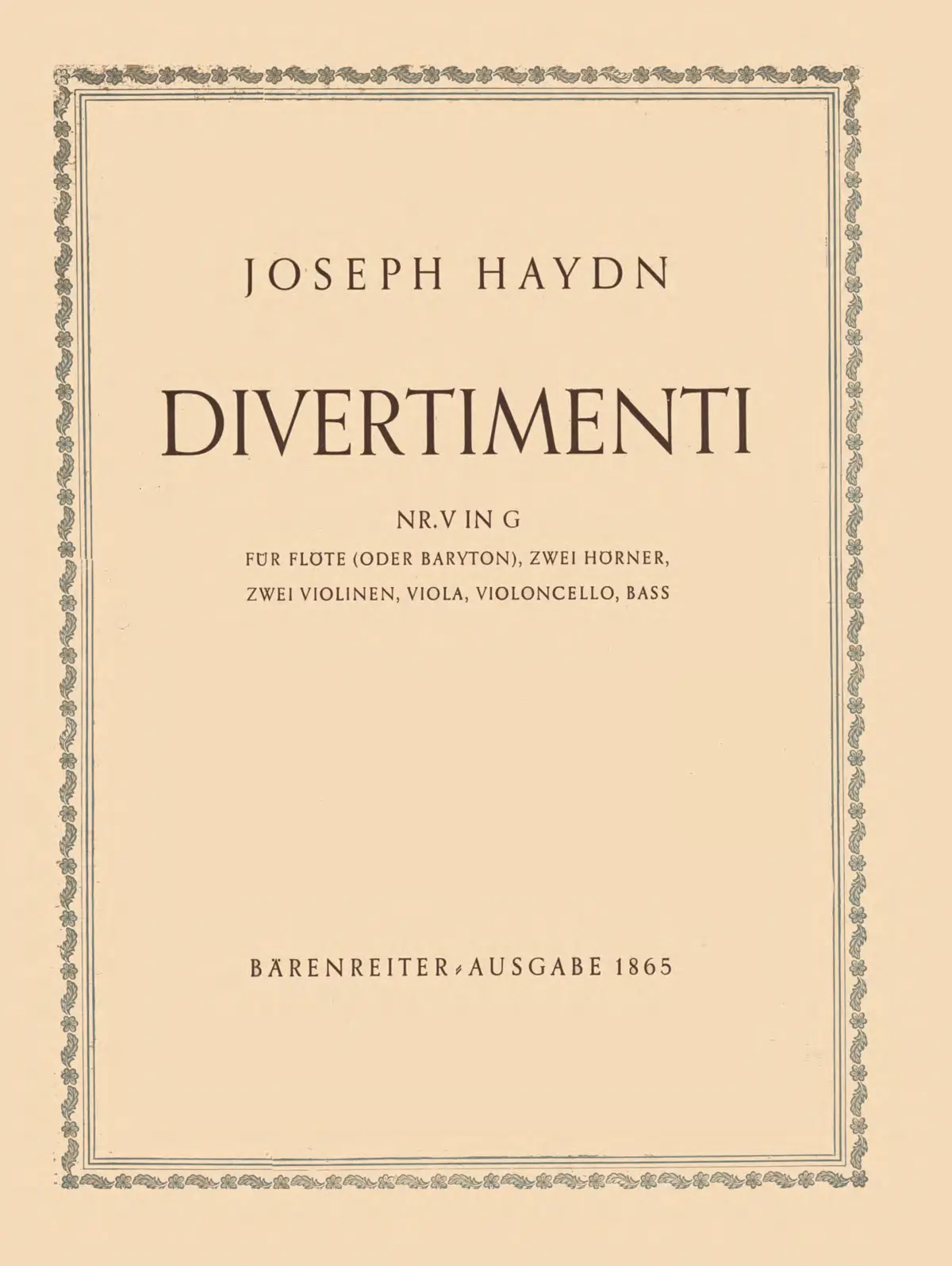 Divertimento in G major - Page 1