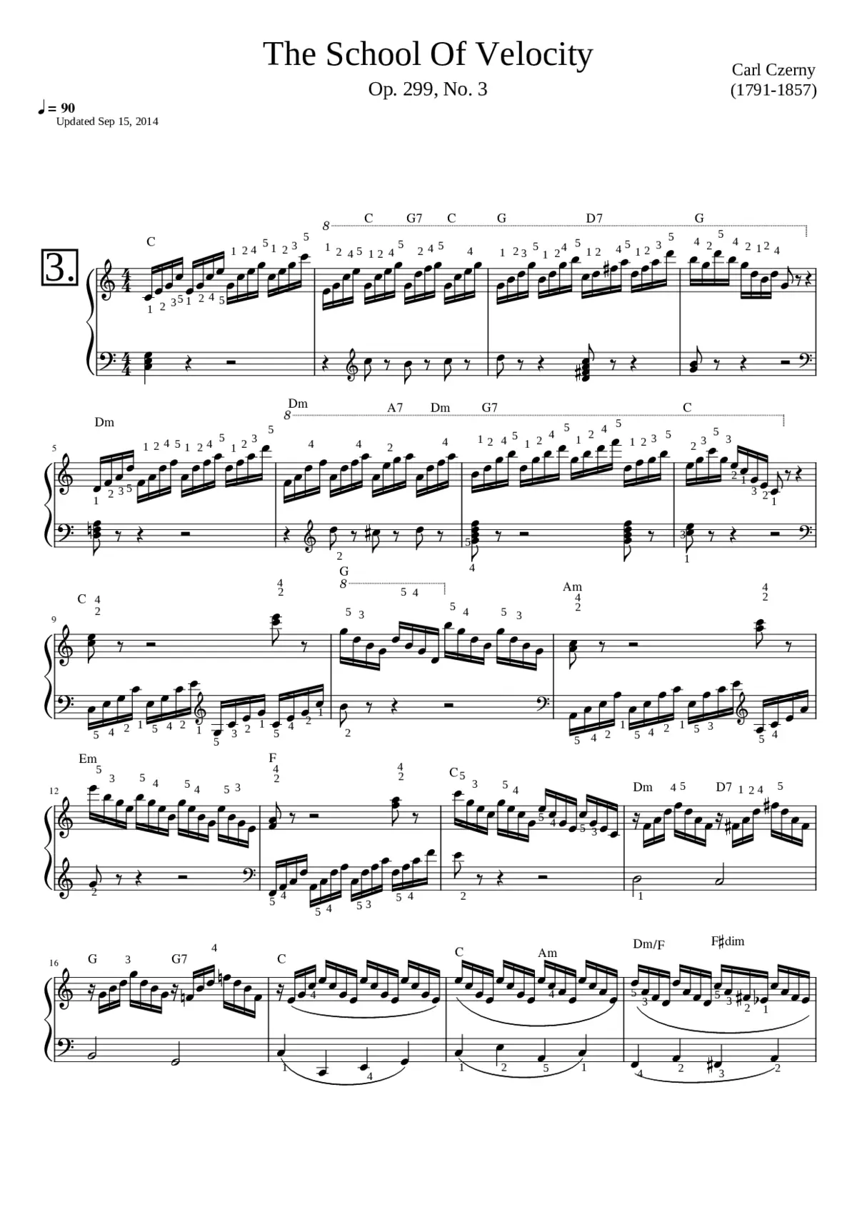 School Of Velocity op. 299 no.3 Czerny - Page 1