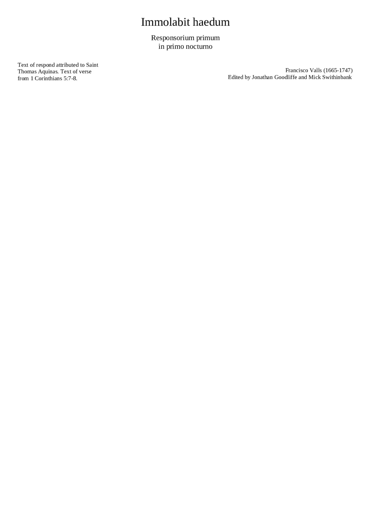 Immolabit haedum - Page 1