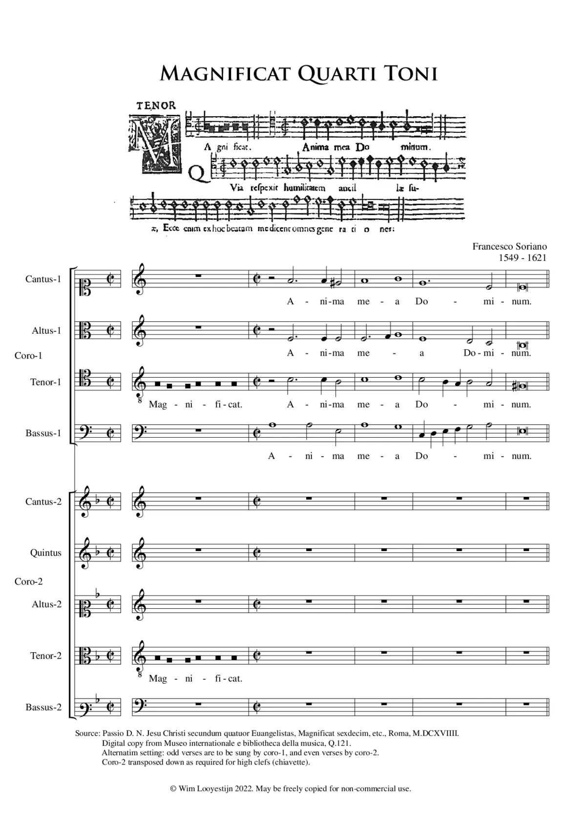 Magnificat 4 (quarti toni) - Page 1
