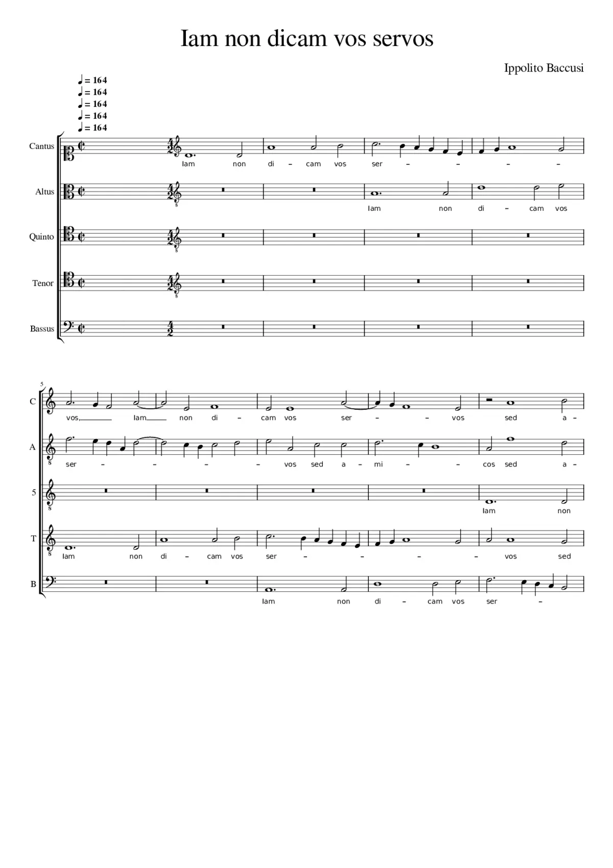 Iam non dicam vos servos - Page 1