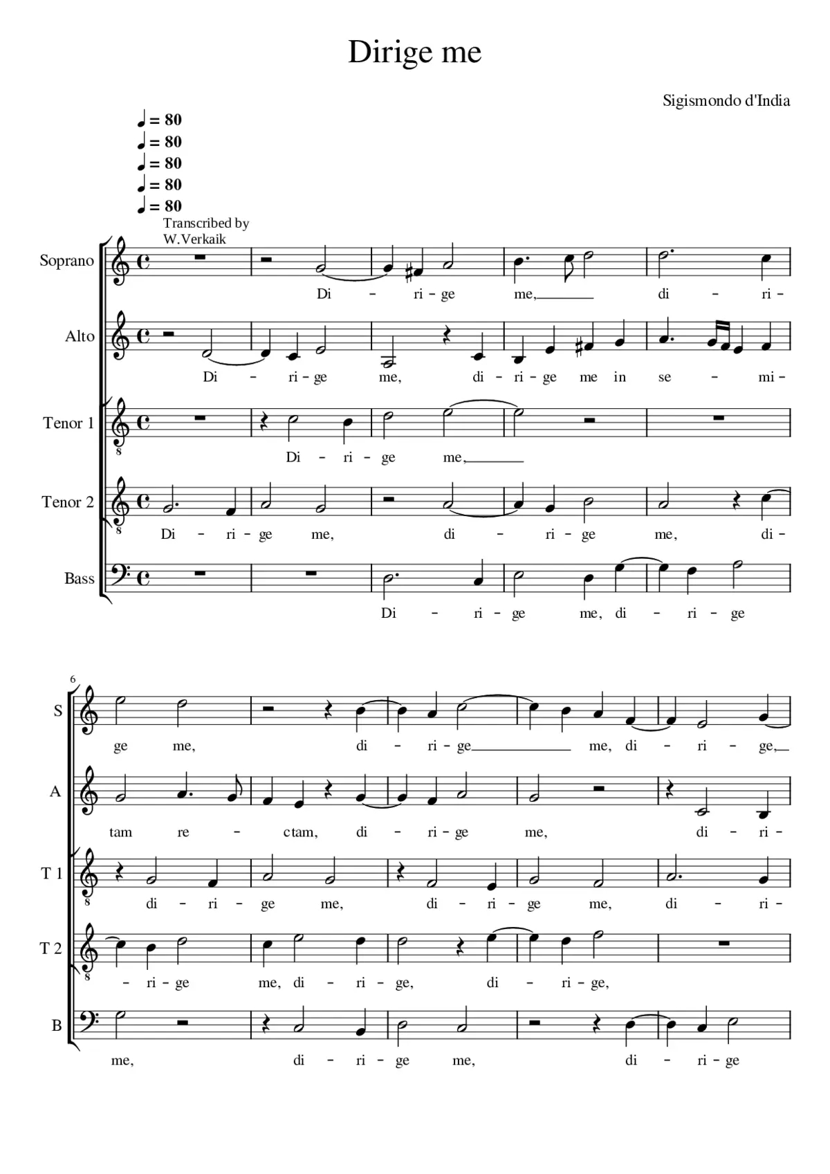 Dirige me (Psalm 27 Secunda pars) - Page 1