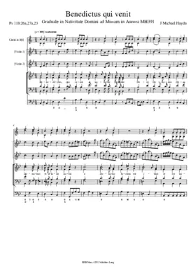 Benedictus qui venit, MH 391