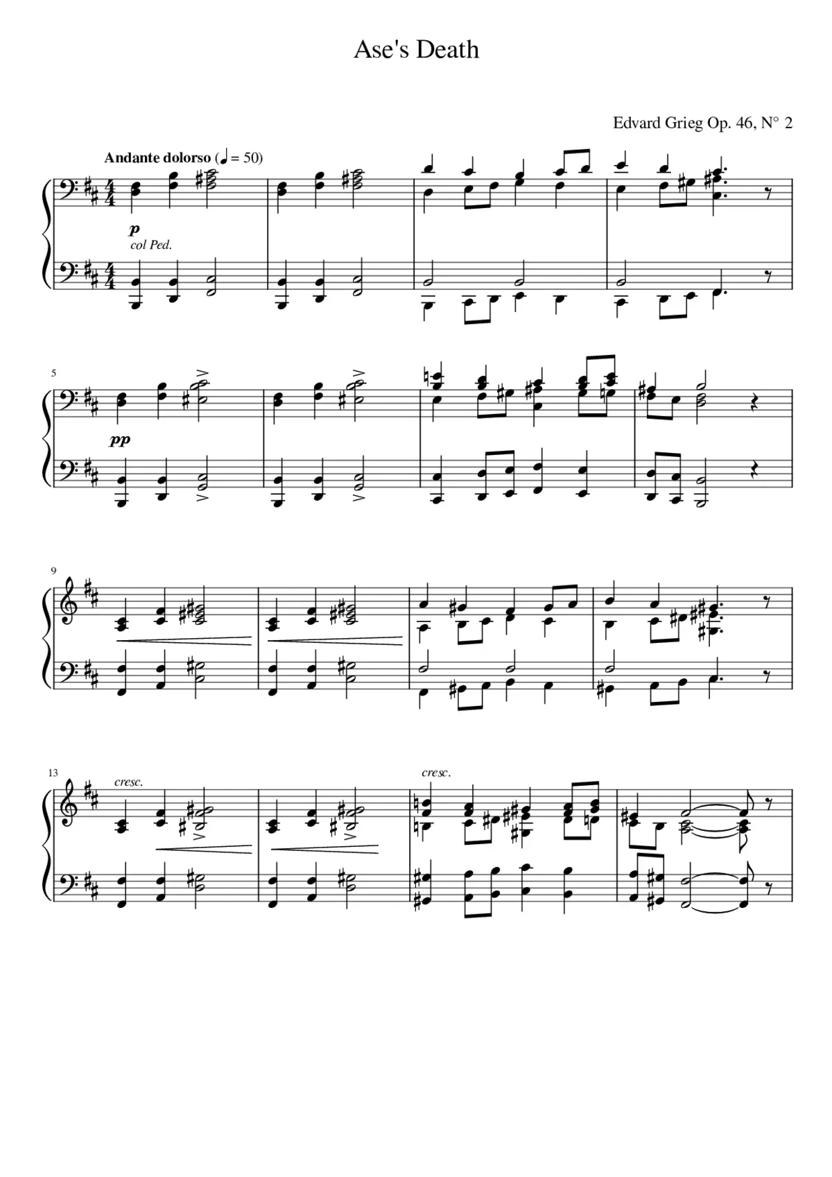 Peer Gynt Suite No.1 Op.46 - Page 1