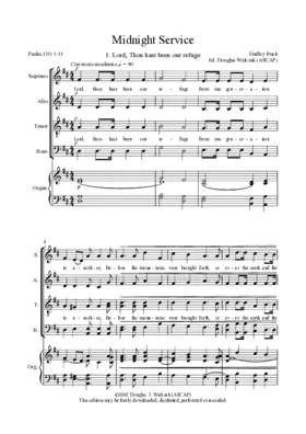 Lord, thou hast been our refuge (No. 1 from 'Midnight Service')