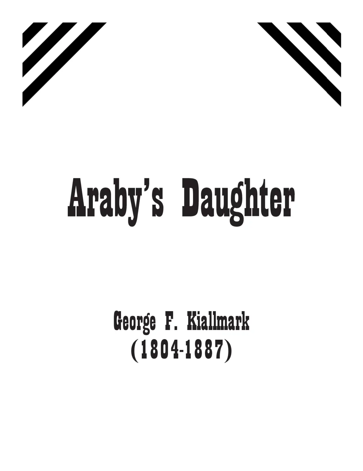 Araby’s Daughter - Page 1