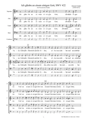 Ich glaube an einen einigen Gott, SWV 422