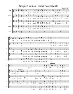 Sospirò la mia Donna dolcemente