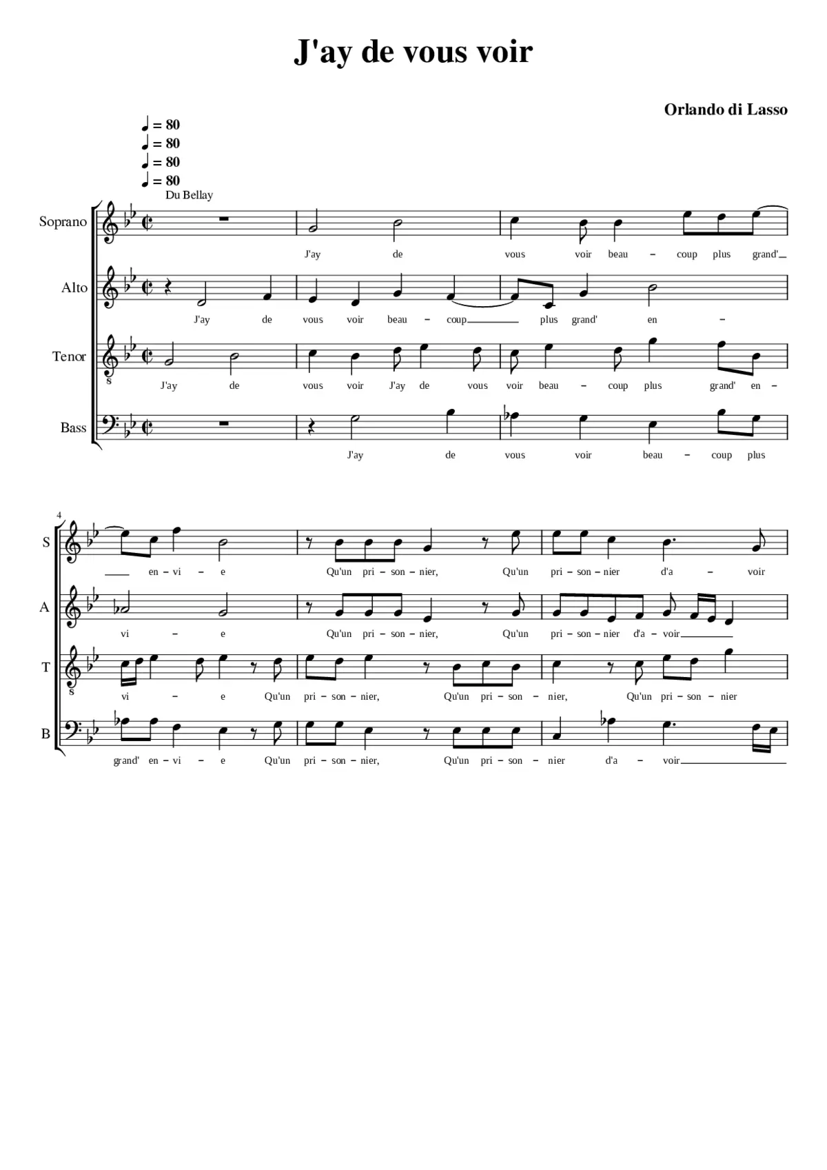 J'ay de vous voir - Page 1