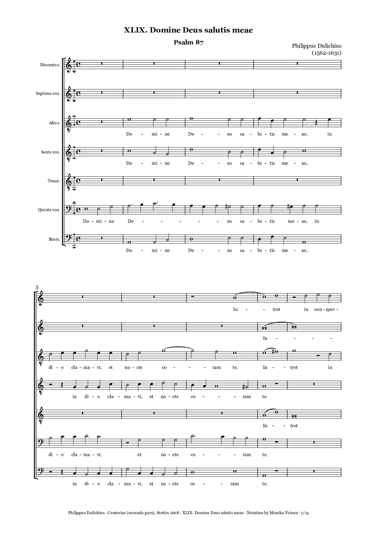 Domine Deus salutis meae - Page 1