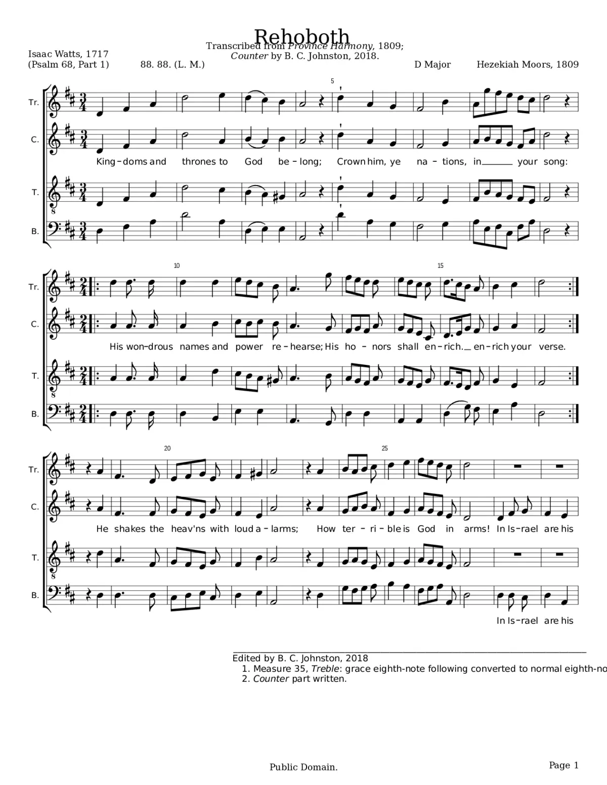 Rehoboth - Hezekiah Moors - Page 1