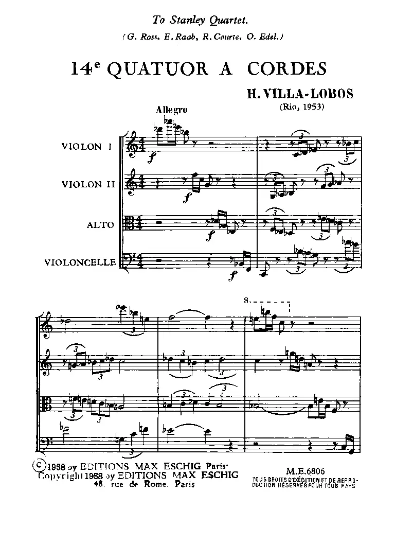 String Quartet No.14 - Page 1