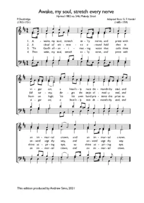 Awake, my soul, stretch every nerve