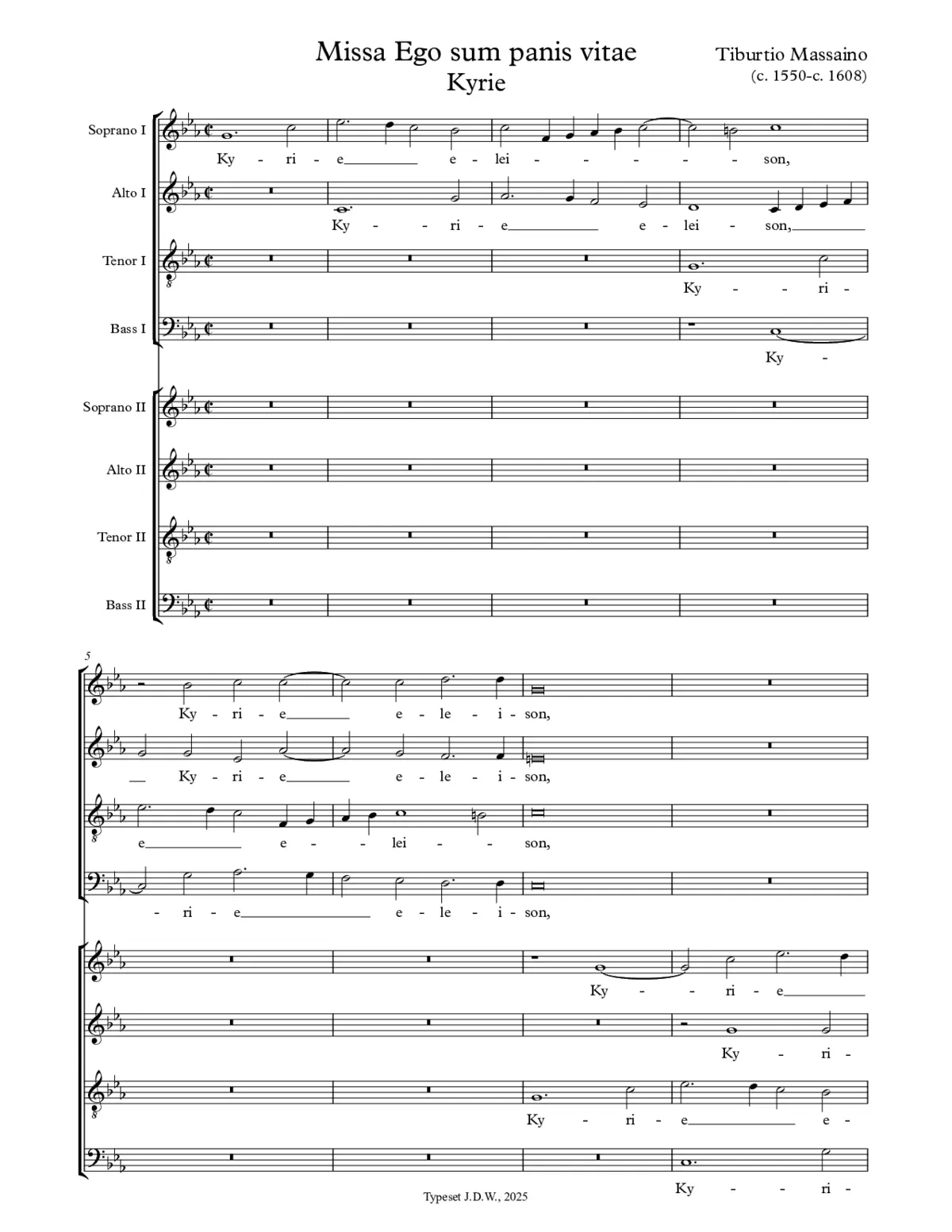 Missa Ego sum panis vitae - Page 1