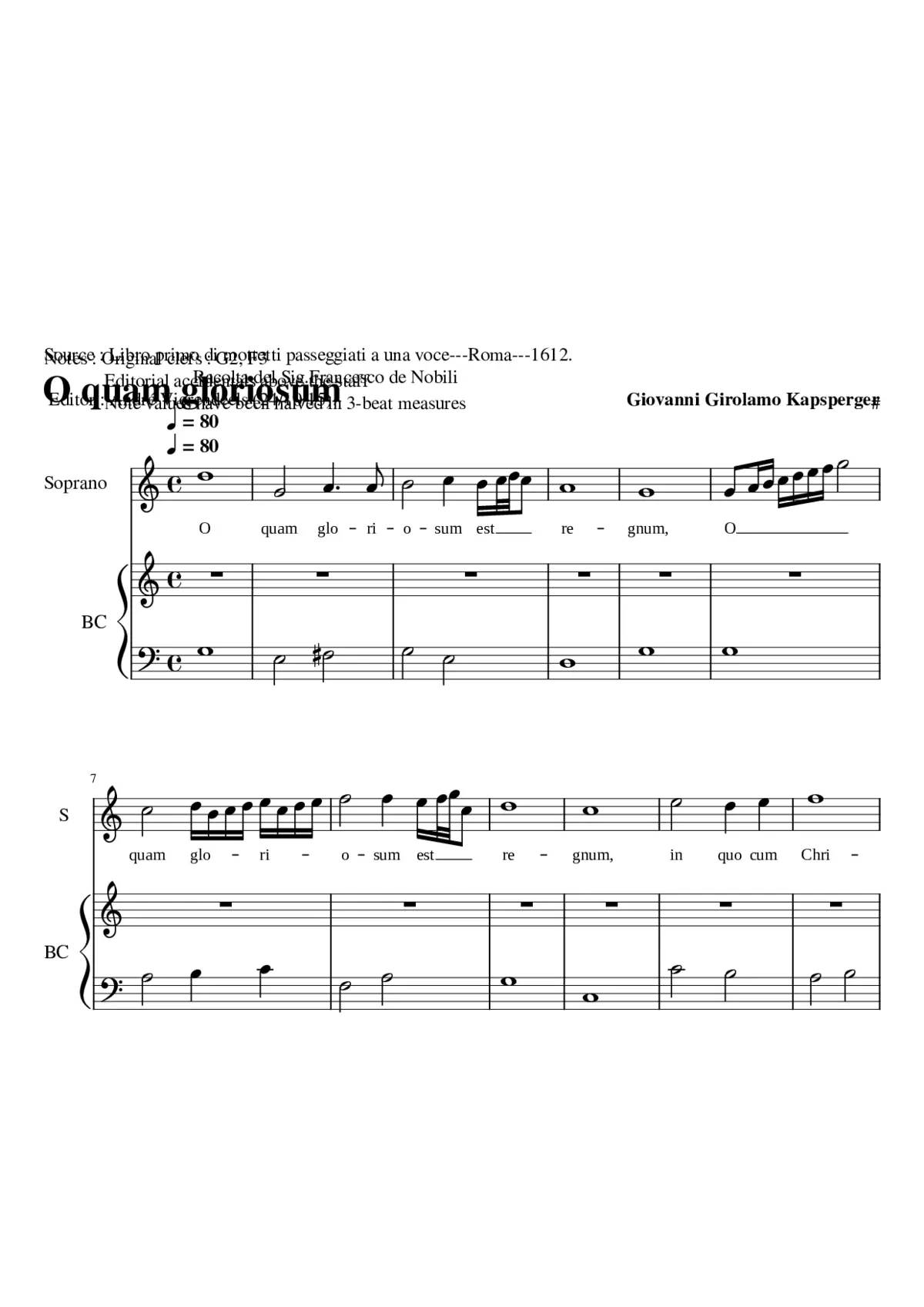 O quam gloriosum - Page 1