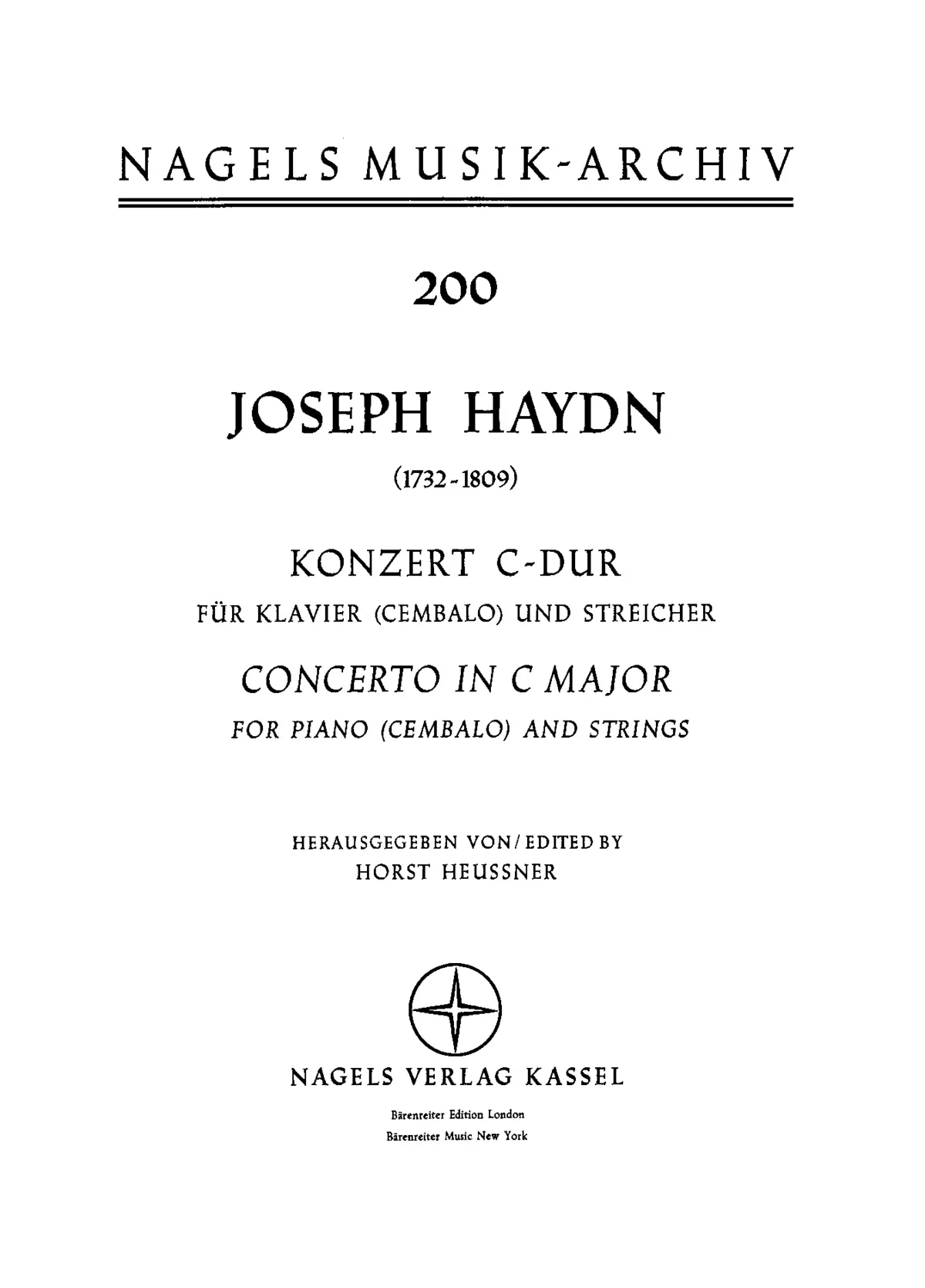 Keyboard Concerto in C major - Page 1